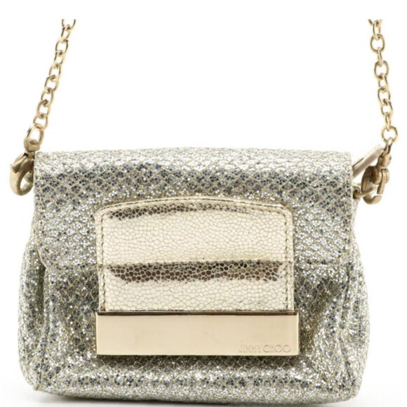 Jimmy Choo Mini Caro shoulder bag in a glitter finish - Picture 3 of 7